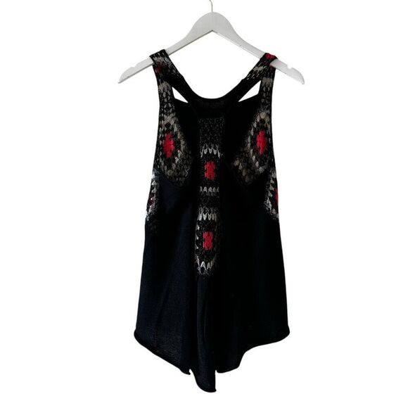 Free People Love Trapeze Crochet Tee Vee Sequins Embellishment SZ S #2395 - Picture 6 of 16